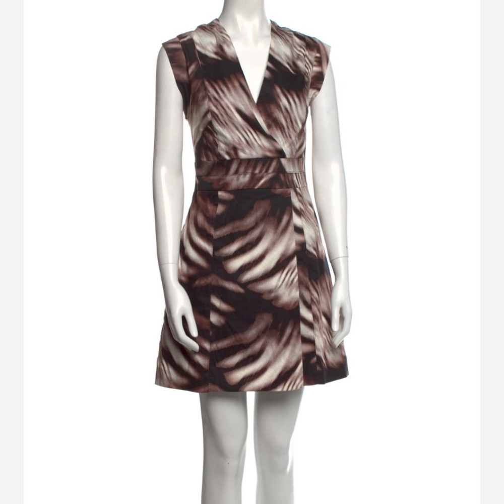 Halston Heritage Animal Print Mini Dress